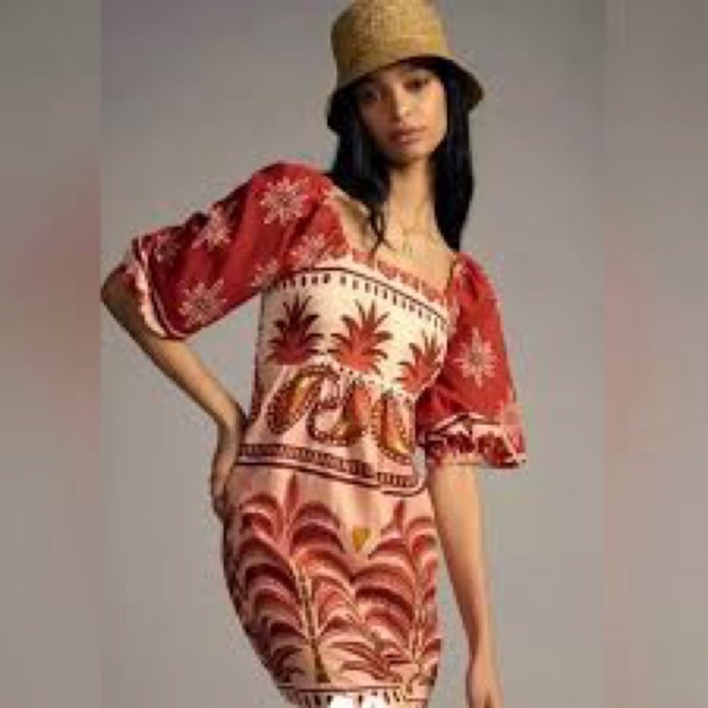 Farm Rio Square Neck Mini Dress - image 2